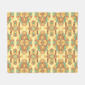 Etnische  trend: Boheemse naadloze Tegel Fleece Deken (Voorkant (Horizontaal))