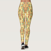 Etnische trend: Boheemse naadloze Tegel Leggings (Achterkant)