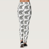 Etnische Tribal Aztec Olifantspatroon Leggings (Achterkant)