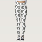 Etnische Tribal Aztec Olifantspatroon Leggings (Voorkant)