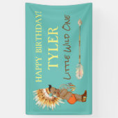 Etnische Tribal Boy Headdress Indiaanse Pijl Spandoek (Verticaal)