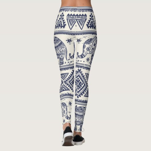 Etnische Tribal Olifant Leggings & Yogabroek (Achterkant)