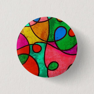 Etnische tribale Afrikaanse Multicolored Abstracte Ronde Button 3,2 Cm