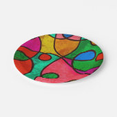 Etnische tribale Afrikaanse veelkleurige papieren Papieren Bordje (Gekanteld)