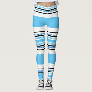 Etnische tribale blauwhipster leggings