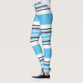 Etnische tribale blauwhipster leggings (Links)