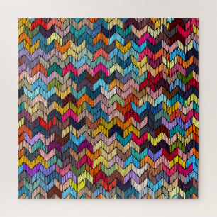 Etnische tribale geborduurde geometrische legpuzzel