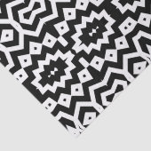 Etnische tribale Koel Zwart-wit Geometrisch Tissuepapier (Detail)