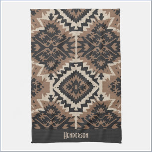Etnische Tribale Modderdoek Zwart & Beige Theedoek