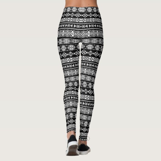 Etnische tribale patroonpatronen Leggings (Achterkant)