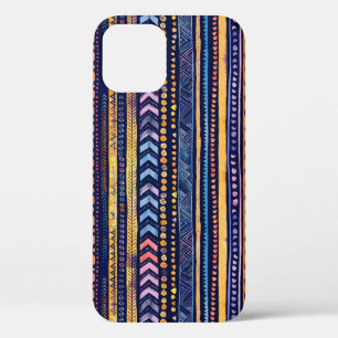 Etnische tribale Waterverf donker patroon Case-Mate iPhone Case