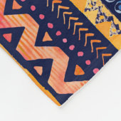 Etnische tribale Waterverf donker patroon Fleece Deken (Hoek)