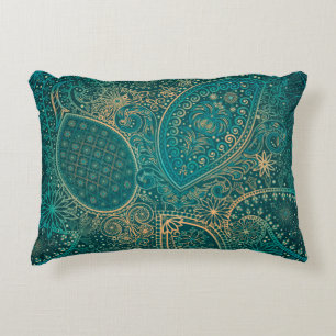 Etnische turquoise Accent Pillow Accent Kussen