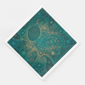 Etnische turquoise Paper Napkin Servet (Hoek)