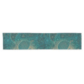Etnische turquoise Table Runner Korte Tafelloper (Horizontaal)