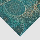 Etnische turquoise-weefselpapier tissuepapier (Detail)