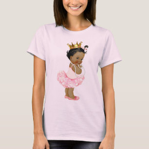 Etnische Tutu Ballerina Baby Princess en Pearls T-shirt