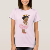 Etnische Tutu Ballerina Baby Prinses en Parels T-shirt (Voorkant)