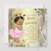 Etnische Tutu Princess Roze Goud Baby shower Kaart (Voorkant)