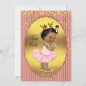Etnische Tutu Schattigee Faux Gold Foil Glitter Co Kaart (Voorkant)