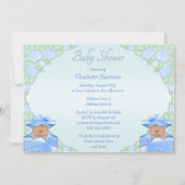 Etnische tweelingboeien in het Baby shower van de  Kaart (Achterkant)