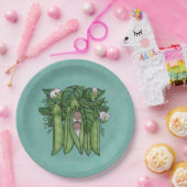 Etnische tweelingen van zoete erwten Baby shower Papieren Bordje (Feest)