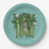 Etnische tweelingen van zoete erwten Baby shower Papieren Bordje (Voorkant)