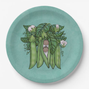 Etnische tweelingen van zoete erwten Baby shower Papieren Bordje