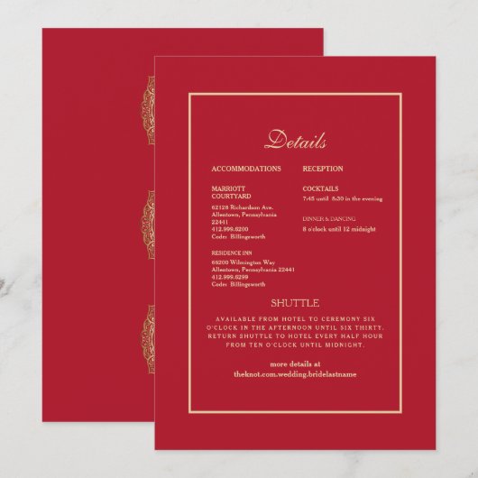 Etnische uitnodiging tot het indienen van huwelijk (Voorkant / Achterkant)