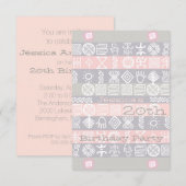 Etnische uitnodiging van de 20e verjaardag van de  (Voorkant / Achterkant)