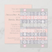 Etnische uitnodiging van de 30e verjaardag van de (Voorkant / Achterkant)