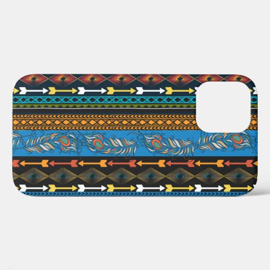 Etnische veren: borduurwerk Boho Chic Case-Mate iPhone Case (Achterkant (horizontaal))