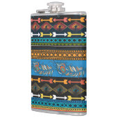 Etnische veren: borduurwerk Boho Chic Heupfles (Links)