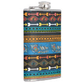 Etnische veren: borduurwerk Boho Chic Heupfles (Rechts)
