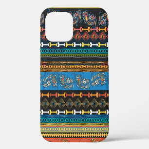 Etnische veren: borduurwerk Boho Chic iPhone 12 Hoesje