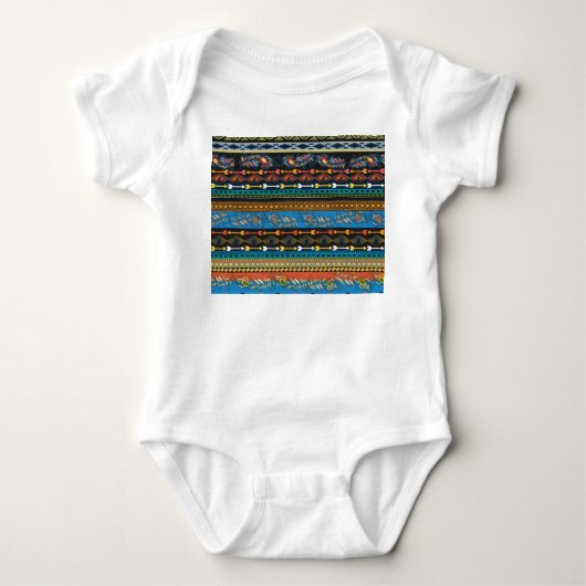 Etnische veren: borduurwerk Boho Chic Romper (Voorkant)