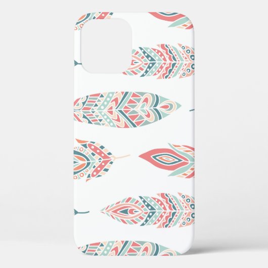 Etnische veren Hand getrokken illustratie Case-Mate iPhone Case (Achterkant)