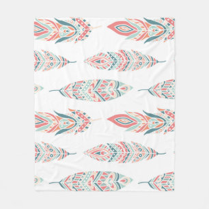 Etnische veren Hand getrokken illustratie Fleece Deken
