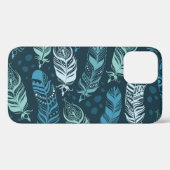 Etnische veren: kleurrijk naadloos patroon. Case-Mate iPhone case (Achterkant (horizontaal))