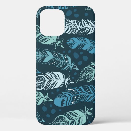 Etnische veren: kleurrijk naadloos patroon. Case-Mate iPhone case (Achterkant)