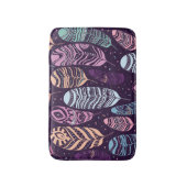 Etnische veren: zwart-wit patroon badmat (Voorkant Verticaal)