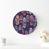 Etnische veren: zwart-wit patroon grote klok (Huis)