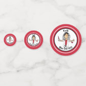 Etnische Verpleegster Cartoon Afstuderen Rode Part Confetti (Achterkanten)