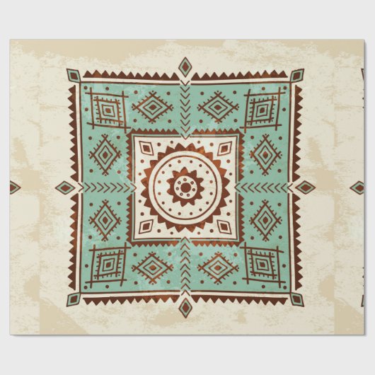 Etnische versiering cadeaupapier (Vlak)
