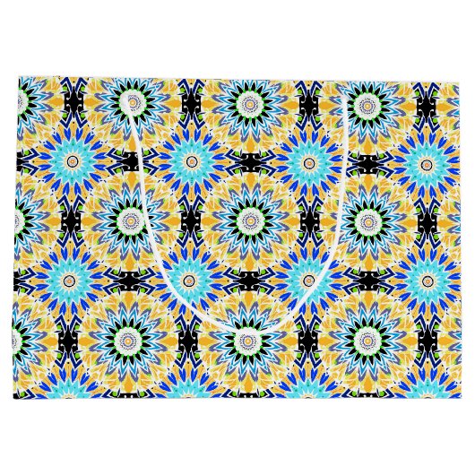 Etnische versiering groot cadeauzakje (Achterkant)