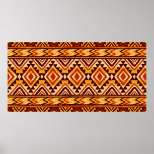 Etnische versiering. Naadloos Navajo-patroon. Illu Poster
