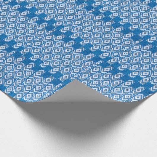 etnische versiering van natuurlijk linnen textiel cadeaupapier (Hoek)