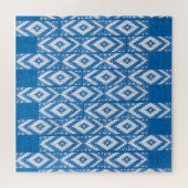 etnische versiering van natuurlijk linnen textiel legpuzzel (Horizontaal)