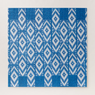 etnische versiering van natuurlijk linnen textiel legpuzzel