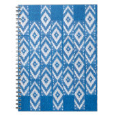 etnische versiering van natuurlijk linnen textiel notitieboek (Voorkant)